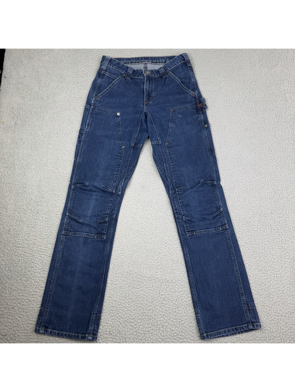 Dovetail Workwear Britt Utility Double Knee Jeans Womens 4x32 Stretch
